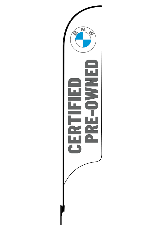 15ft BMW Logo Certified Pre-Owned Feather Flag