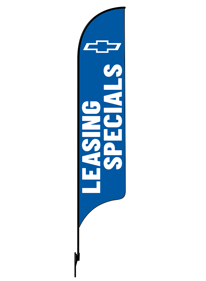 15ft Chevrolet Logo Leasing Specials Feather Flag