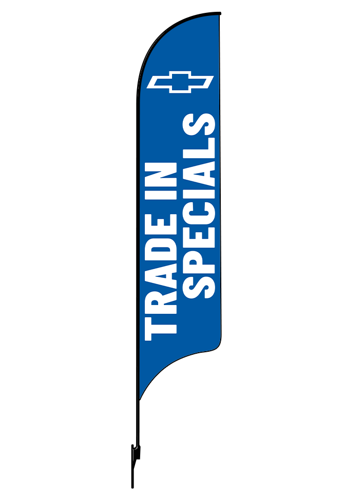 15ft Chevrolet Logo Trade In Specials Feather Flag