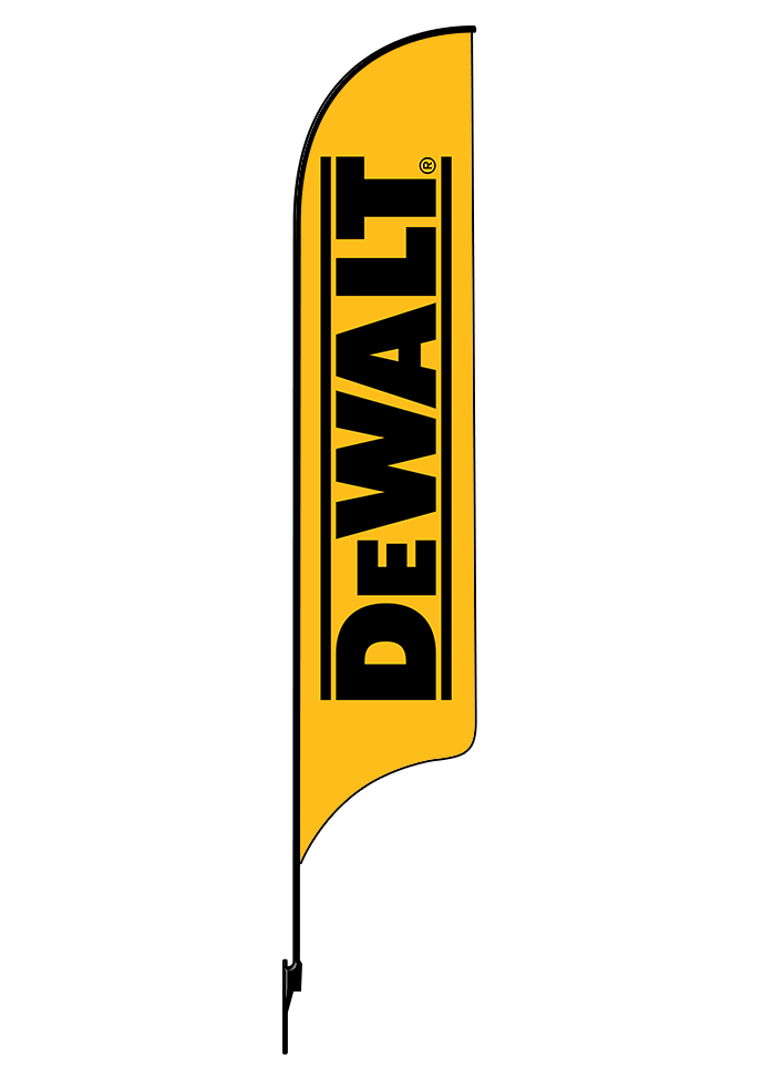 15ft Dewalt Logo Feather Flag