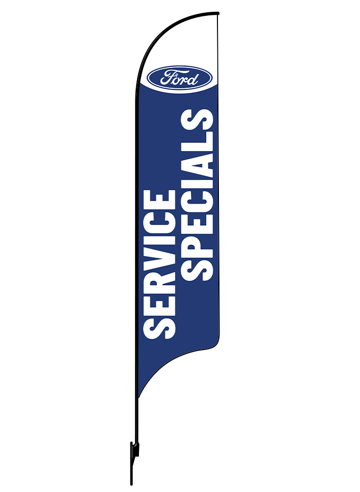 15ft Ford Logo Service Specials Feather Flag