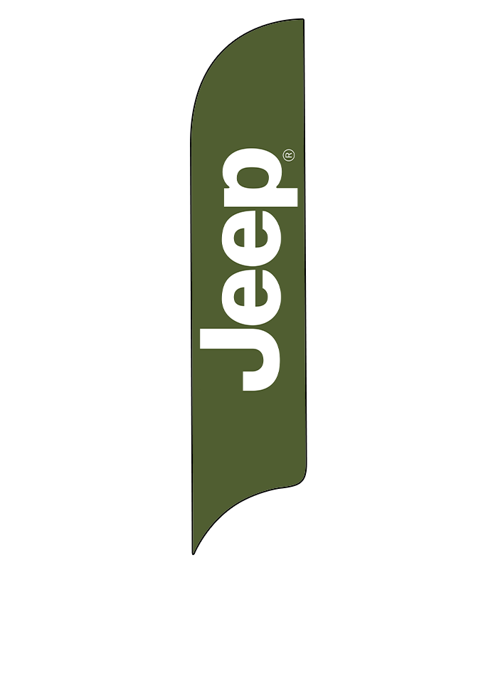 15ft Jeep Logo Feather Flag