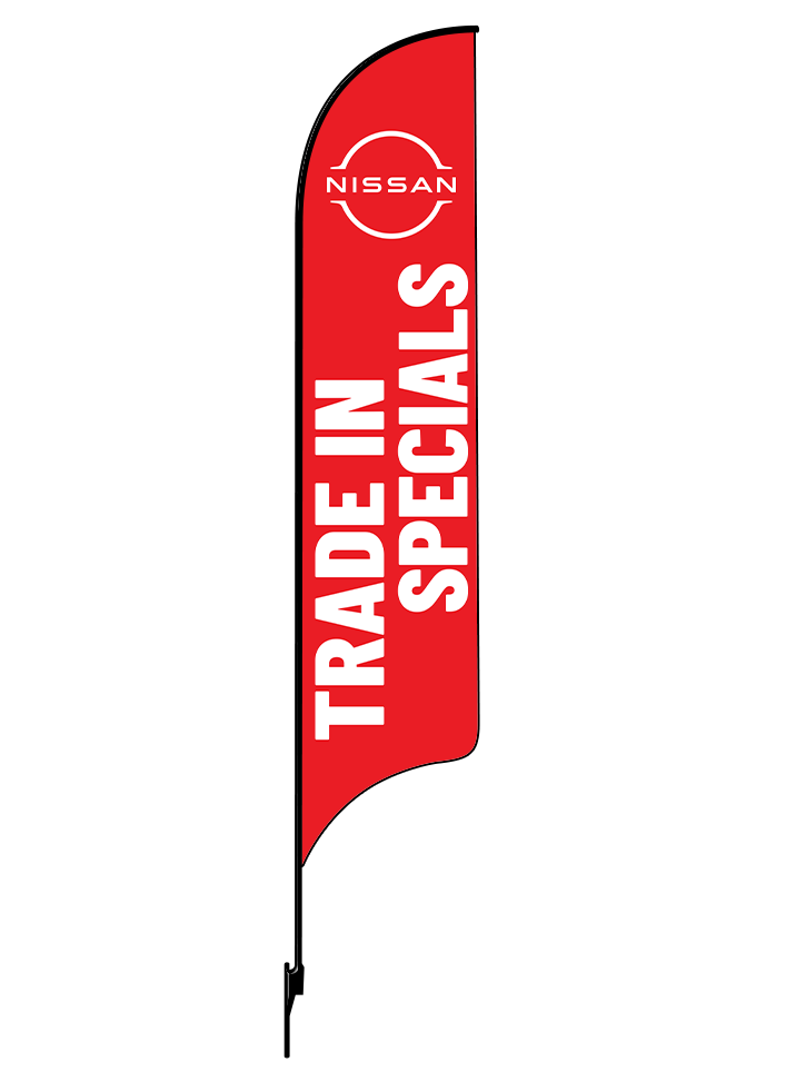 15ft Nissan Logo Trade In Specials Feather Flag