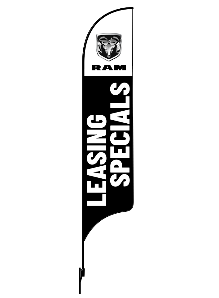 15ft Ram Logo Leasing Specials Feather Flag