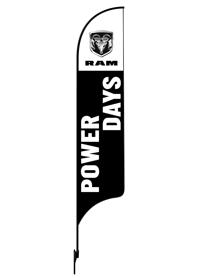 15ft Ram Logo Power Days Feather Flag