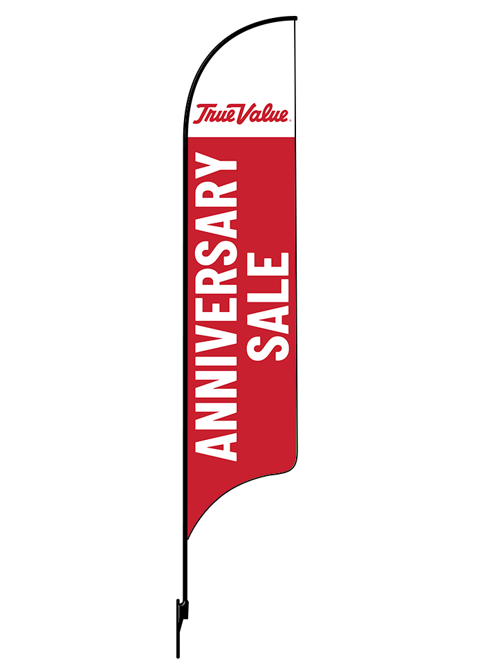 15ft True Value Logo Anniversary Sale Red Feather Flag
