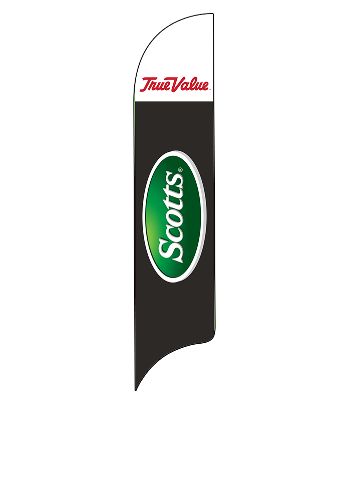 15ft True Value Logo Scotts Logo Feather Flag