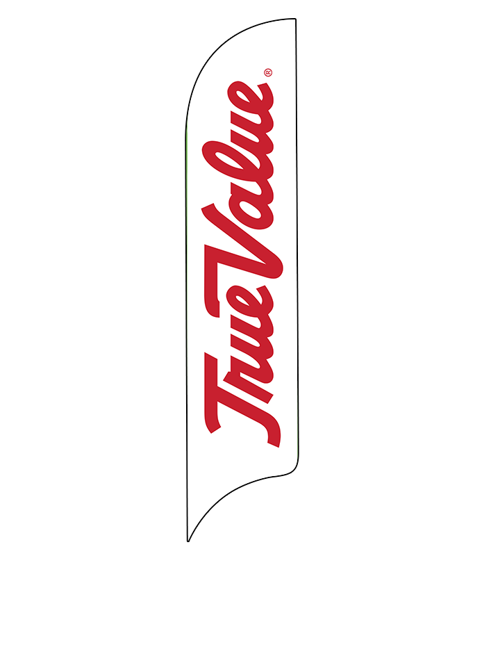 15ft True Value Logo White Feather Flag