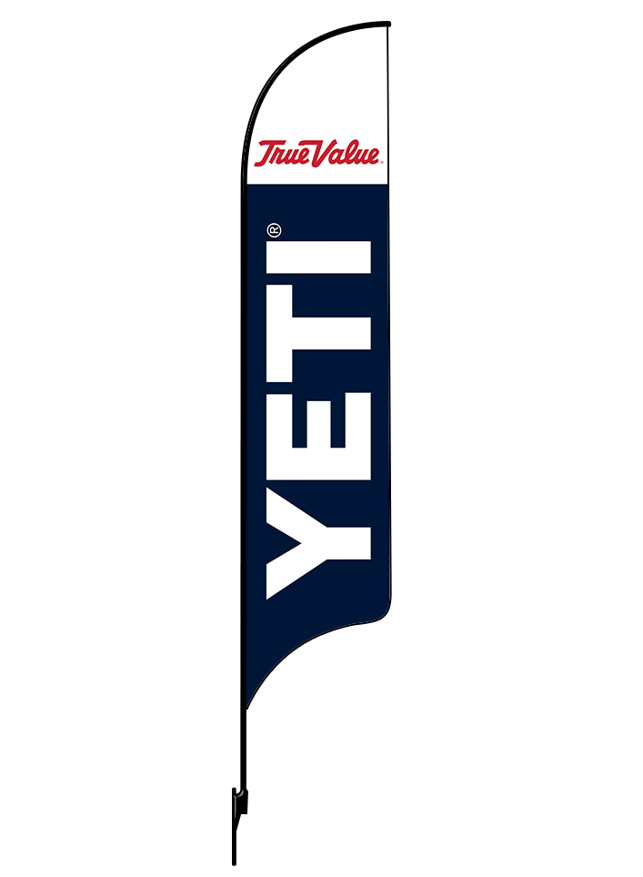 15ft True Value Logo Yeti Logo Feather Flag