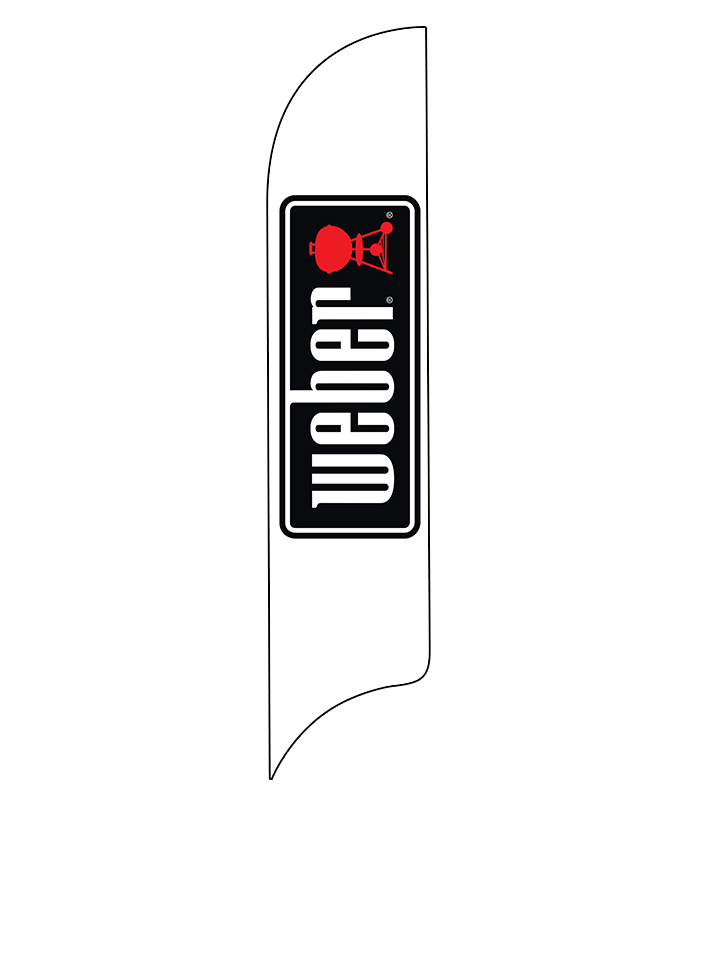 15ft Weber Logo Feather Flag