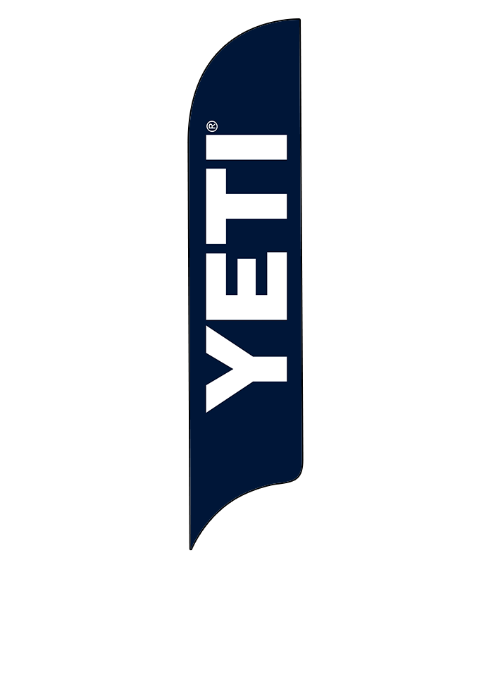 15ft Yeti Logo Feather Flag