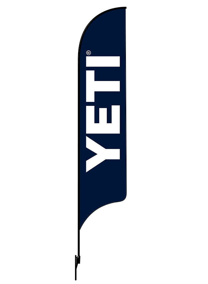 15ft Yeti Logo Feather Flag