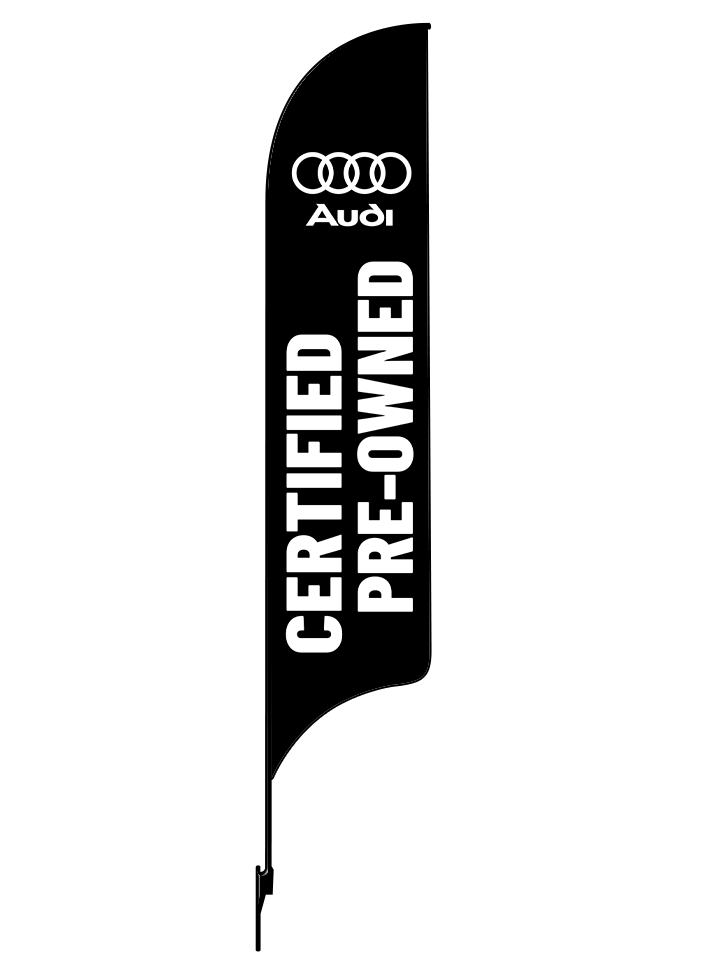 15ft Audi Logo Certified Pre-Owned Feather Flag