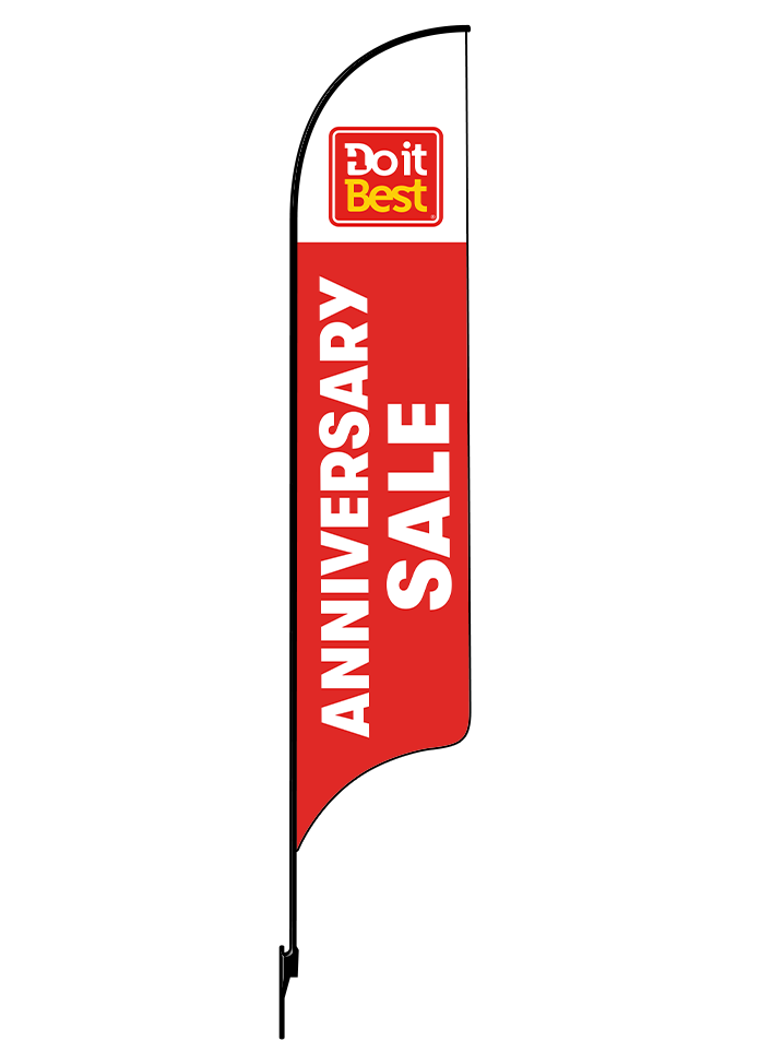 15ft Do It Best Hardware Logo Anniversary Sale Red Feather Flag