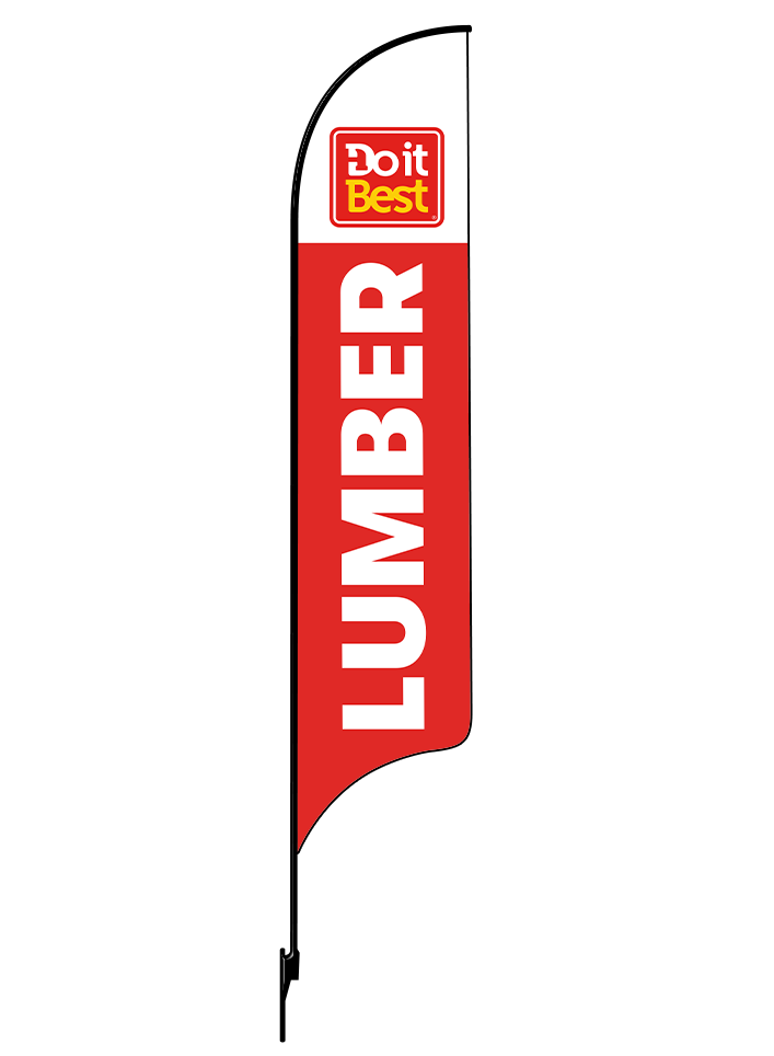 15ft Do It Best Hardware Logo Lumber Feather Flag