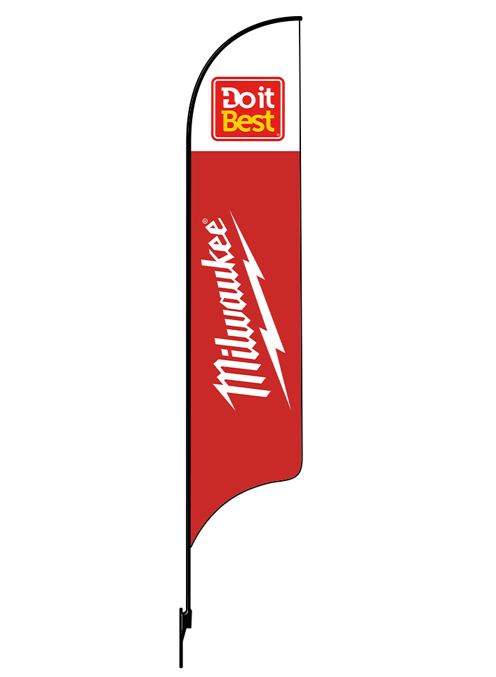 15ft Do It Best Hardware Logo Milwaukee Logo Feather Flag