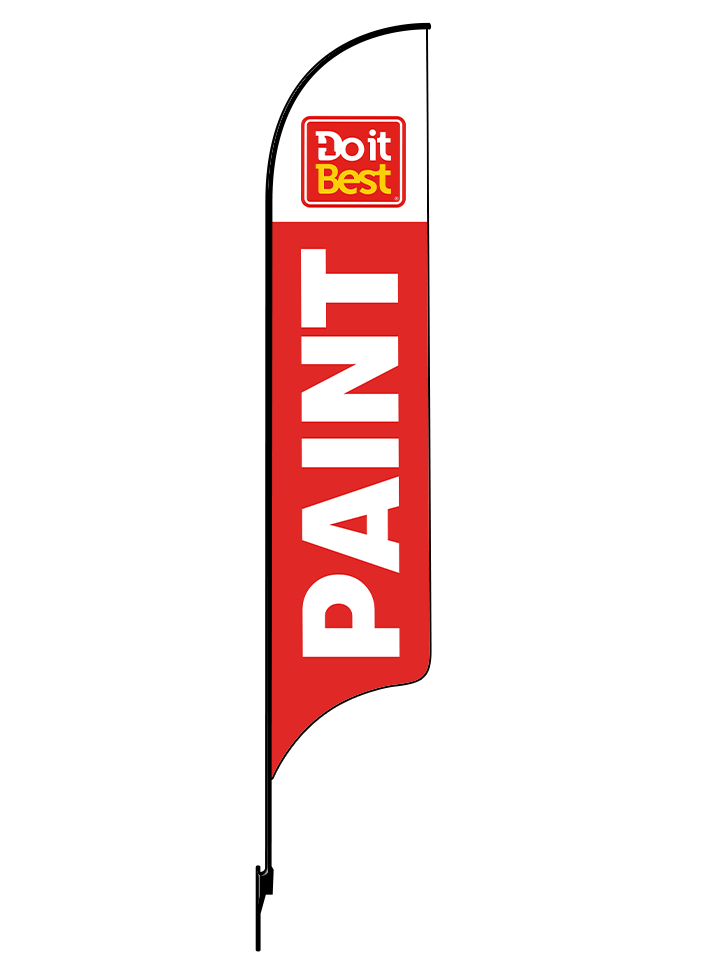 15ft Do It Best Hardware Logo Paint Feather Flag