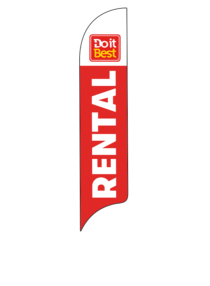 15ft Do It Best Hardware Logo Rental Feather Flag