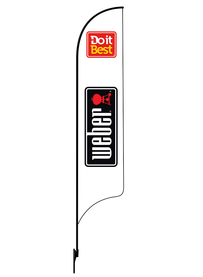 15ft Do It Best Hardware Logo Weber Logo Feather Flag