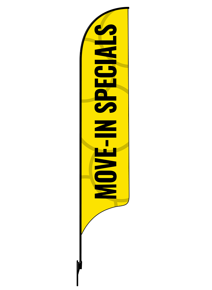 15ft Gen Move-In Specials Circles Feather Flag
