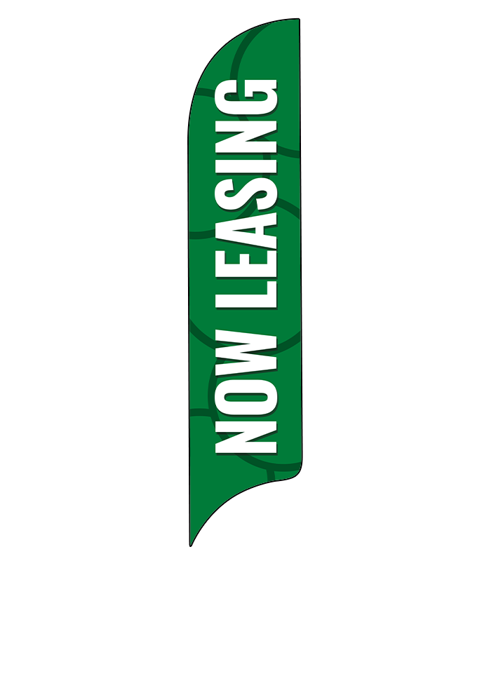 15ft Gen Now Leasing Circles Feather Flag