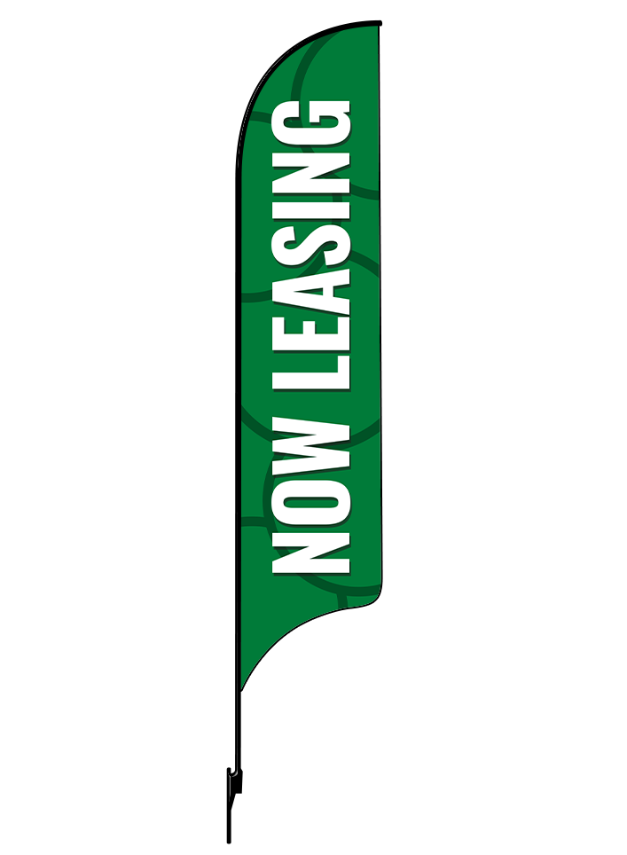 15ft Gen Now Leasing Circles Feather Flag