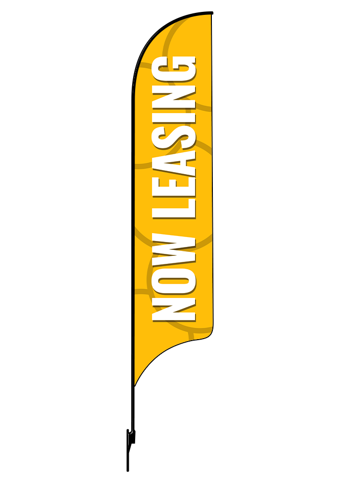 15ft Gen Now Leasing Circles Feather Flag
