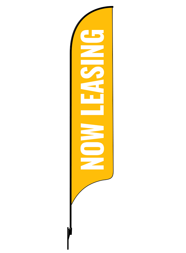 15ft Gen Now Leasing Feather Flag