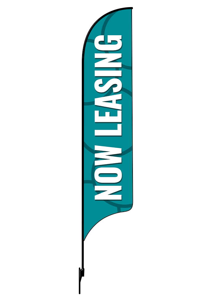 15ft Gen Now Leasing Circles Feather Flag