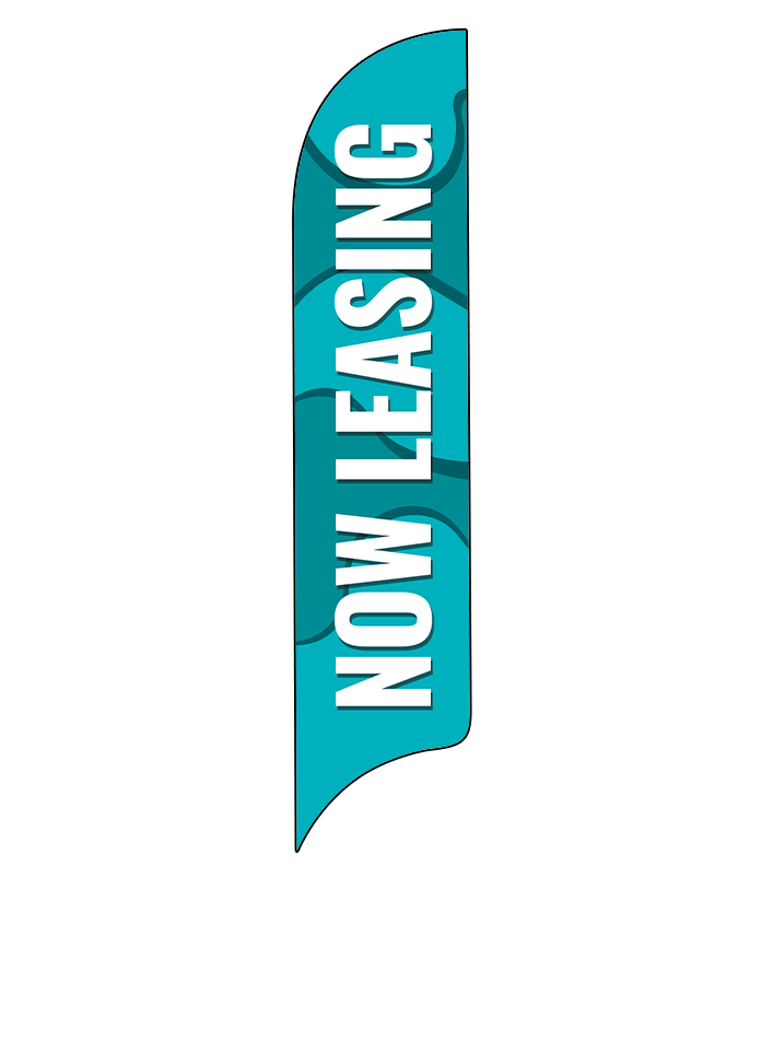15ft Gen Now Leasing Waves Feather Flag