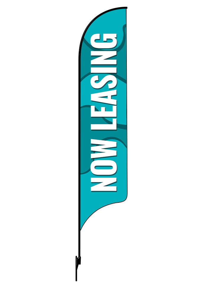 15ft Gen Now Leasing Waves Feather Flag