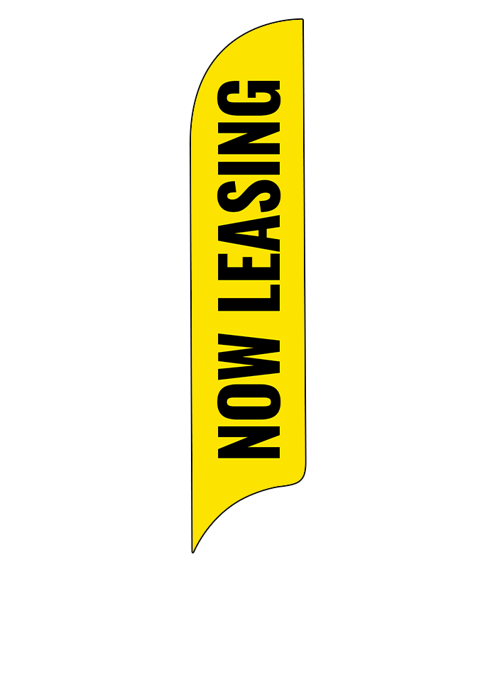 15ft Gen Now Leasing Feather Flag