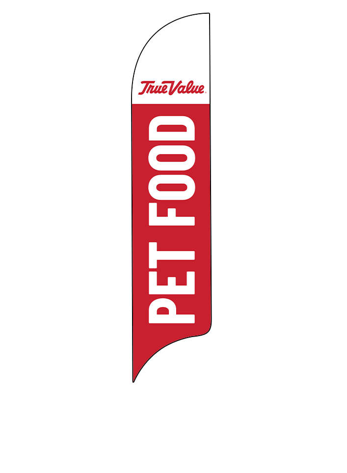 15ft True Value Logo Pet Food Feather Flag