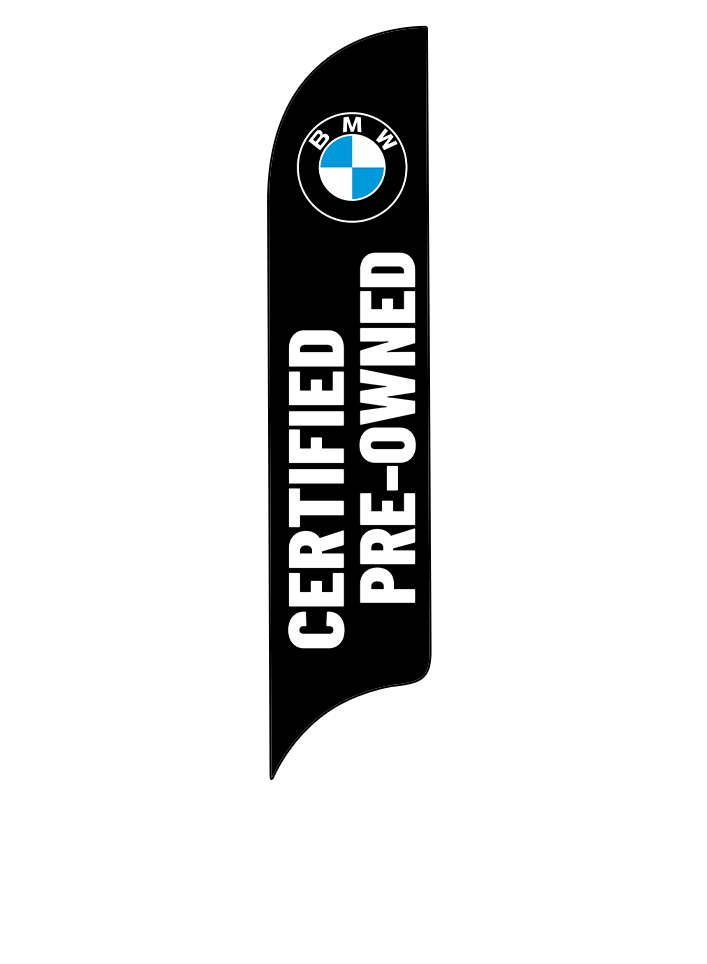 15ft BMW Logo Certified Pre-Owned Feather Flag