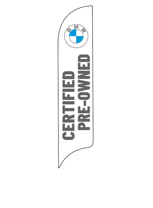 15ft BMW Logo Certified Pre-Owned Feather Flag