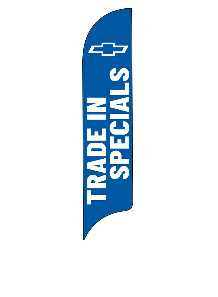 15ft Chevrolet Logo Trade In Specials Feather Flag