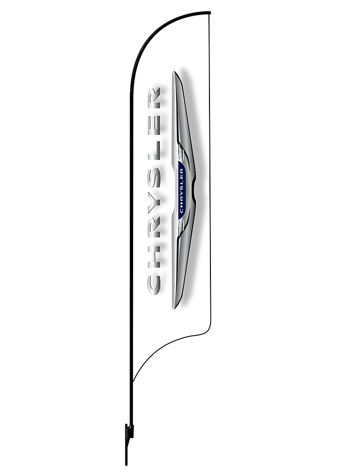 15ft Chrysler Logo Feather Flag