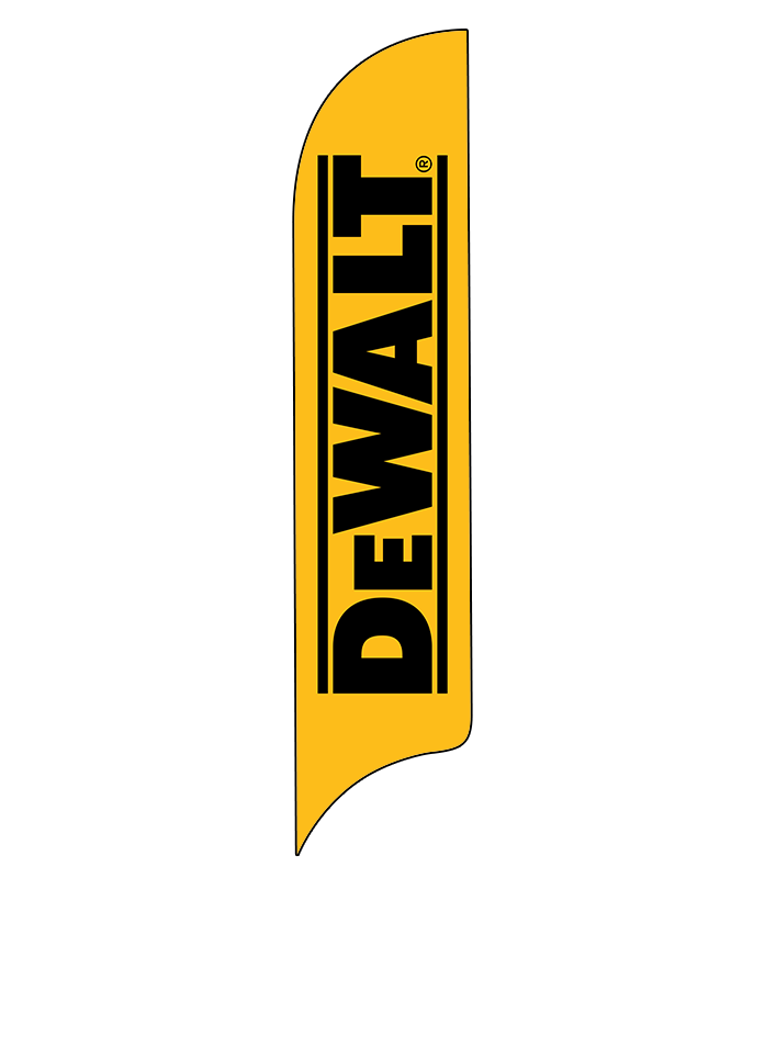 15ft Dewalt Logo Feather Flag