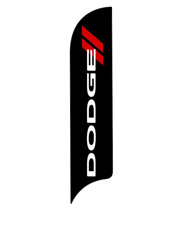 15ft Dodge Logo Feather Flag