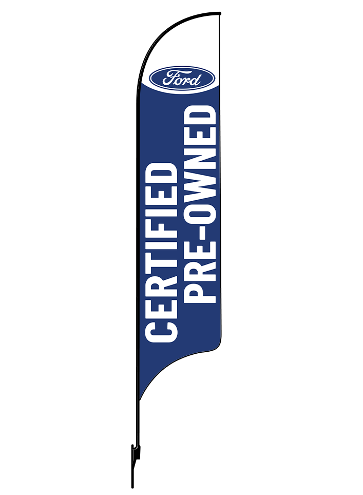 15ft Ford Logo Certified Pre-Owned Feather Flag