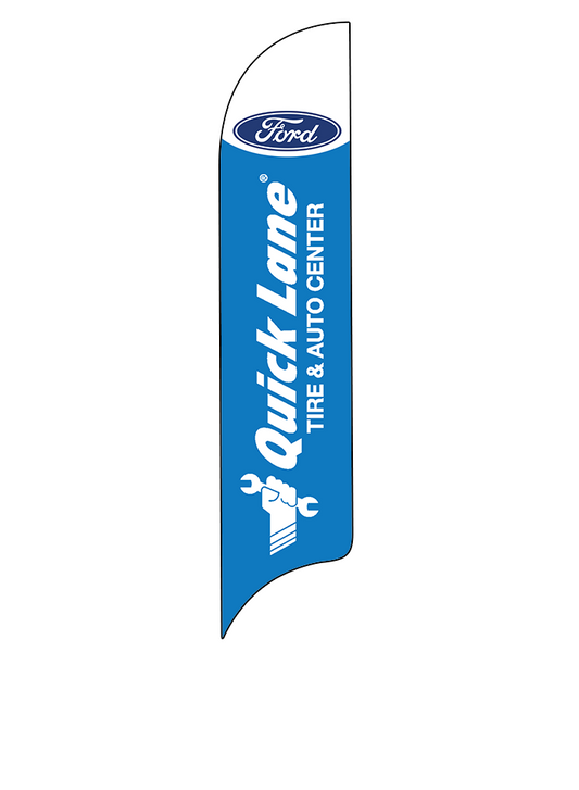15ft Ford Logo Quick Lane Feather Flag