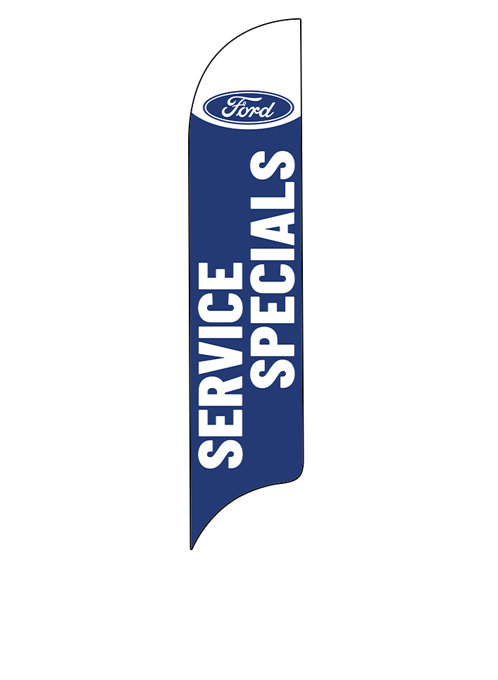 15ft Ford Logo Service Specials Feather Flag
