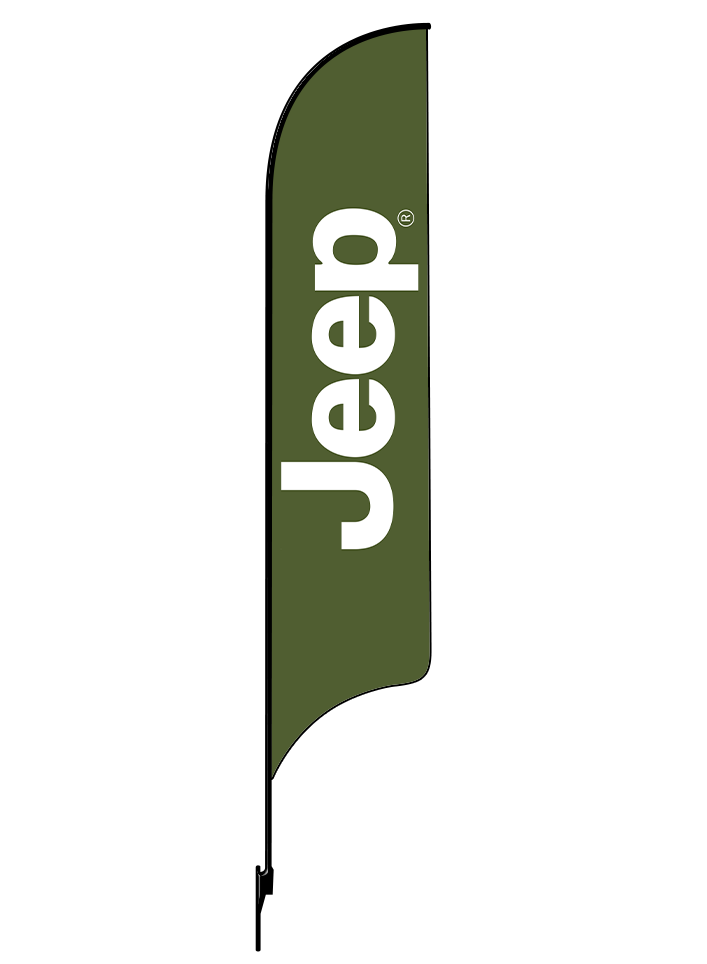 15ft Jeep Logo Feather Flag