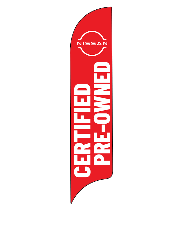 15ft Nissan Logo Certified Pre-Owned Feather Flag