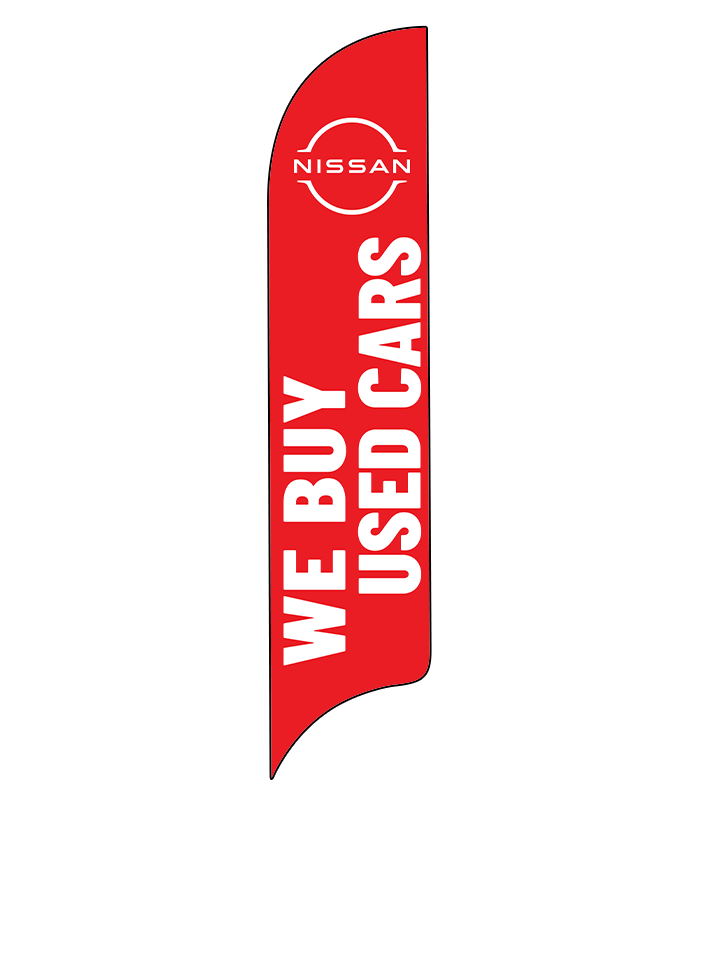 15ft Nissan Logo We Buy Used Cars Feather Flag