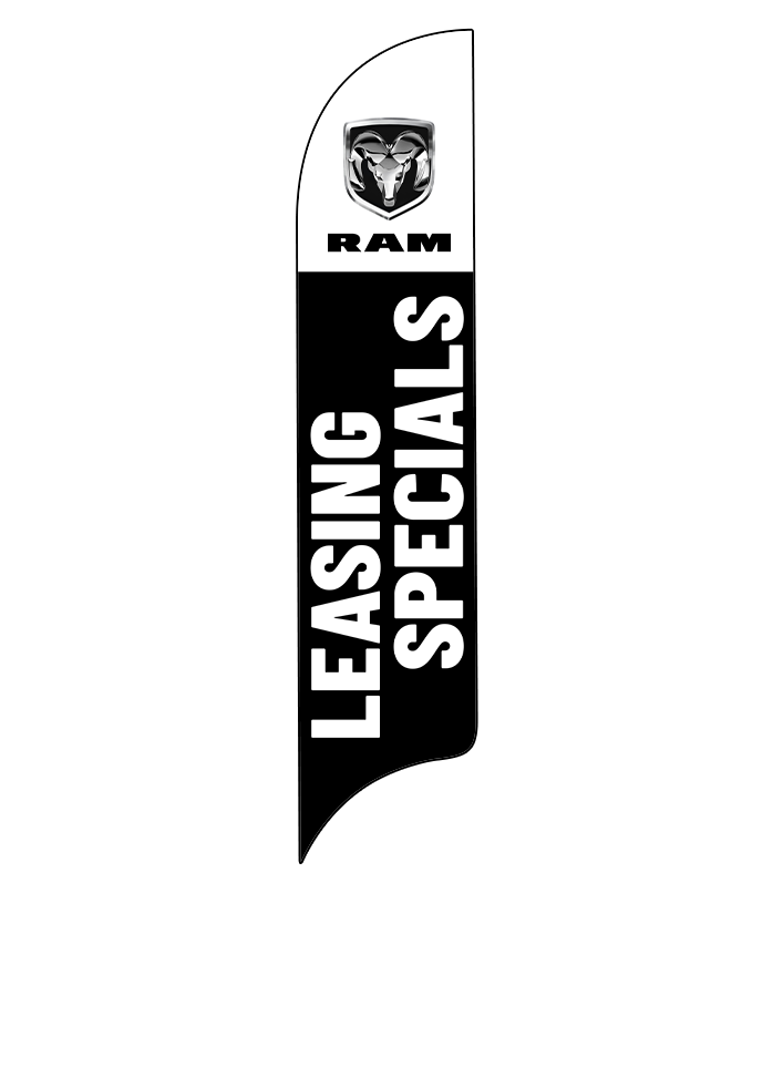 15ft Ram Logo Leasing Specials Feather Flag