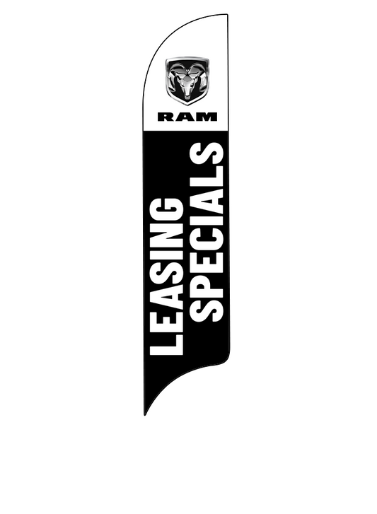 15ft Ram Logo Leasing Specials Feather Flag