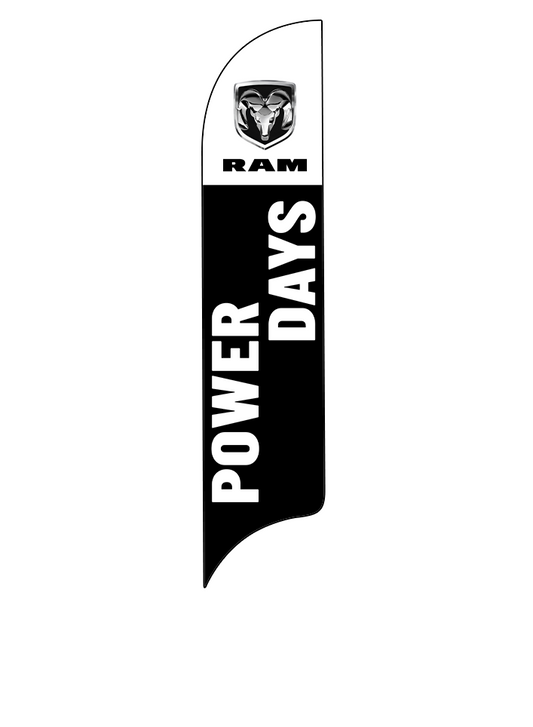15ft Ram Logo Power Days Feather Flag