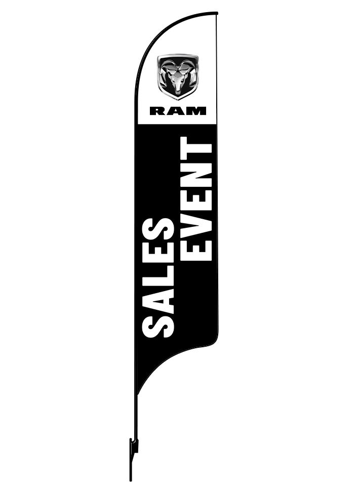 15ft Ram Logo Sales Event Feather Flag
