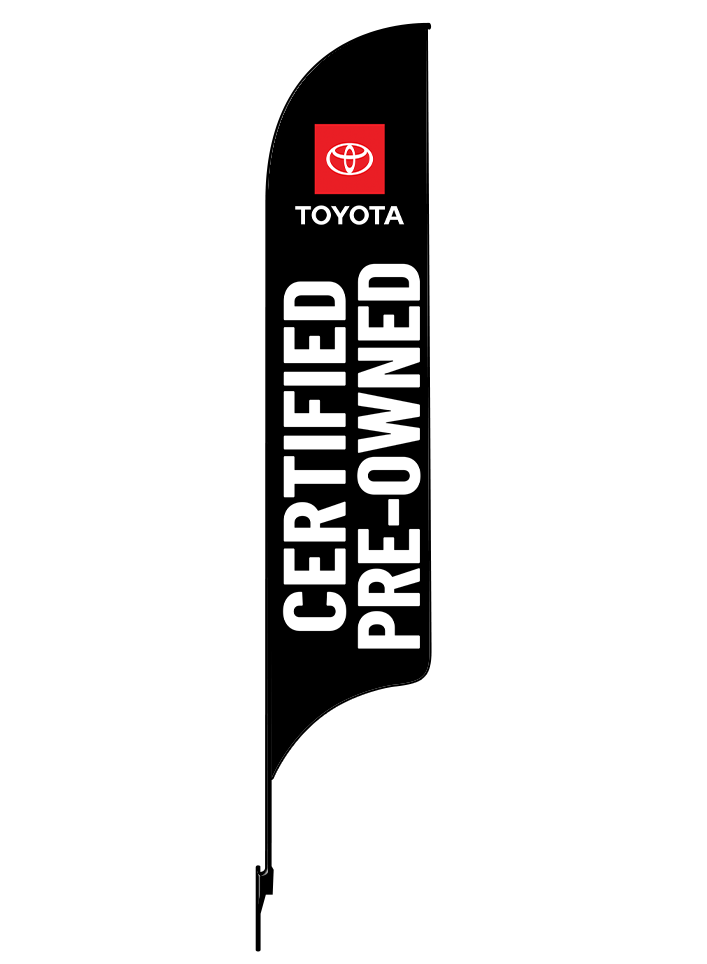 15ft Toyota Logo Certified Pre-Owned Feather Flag